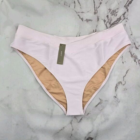 J. Crew Other - J Crew Swim Bottom Pink Cross Front Bikini High Rise Cut Cheeky Suit BE812